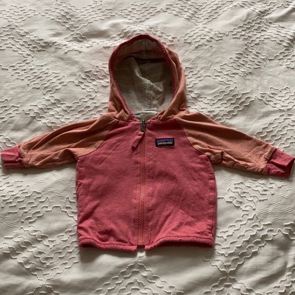 Patagonia 3-6 month hooded athleisure zippy